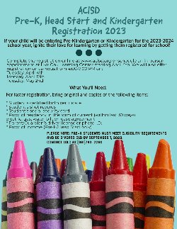 PK/Kinder Registration